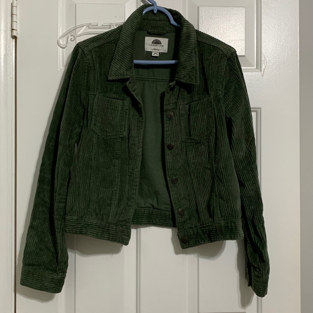 Forest green, corduroy jacket!